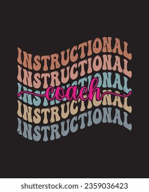 instructional coach typography design ready foy print