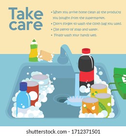 instructions for cleaning products when you get home