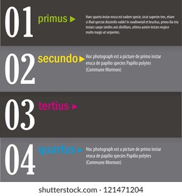 Instructions to do something for steps, Numbers Brochure