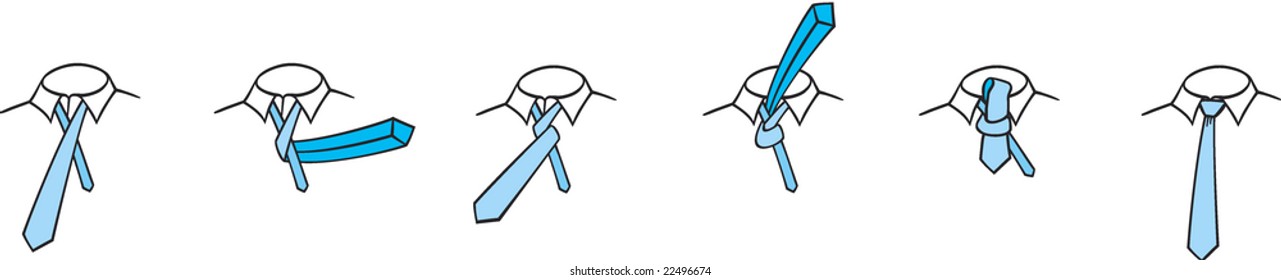 Instrucciones para atar un simple nudo de corbata cuádruple.