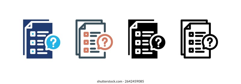 Instructions icon set multiple style collection. Vector illustration.