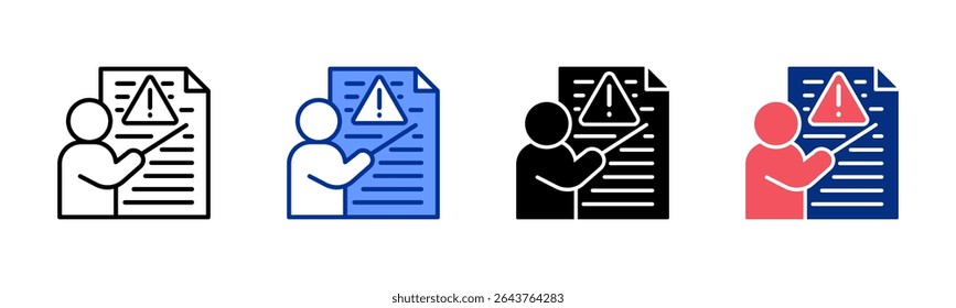 Ícone de instruções da coleção de vários estilos da folha