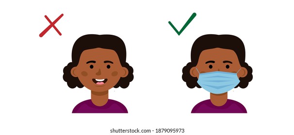 Instructions on how to properly wear medical masks for children.