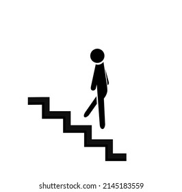 instrucciones para caminar por las escaleras