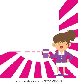 Instructor Drawing Pointing Stick On Empty Whiteboard While Holding Cup. Professor Holding Pointer At The Board Showing New Information.