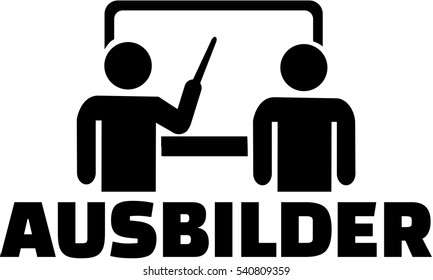 Instructor icon with german job title