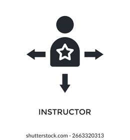 Instructor Icon Glyph Style. Vector Illustration For Graphic Design