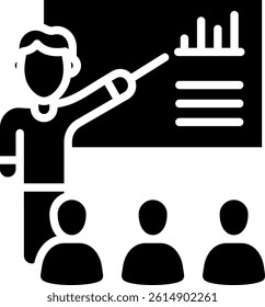 Instructor Icon Glyph Vector Illustration
