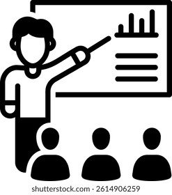 Instructor Icon Mixed Vector Illustration