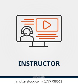 instructor icon, premium bicolor instructor icon.