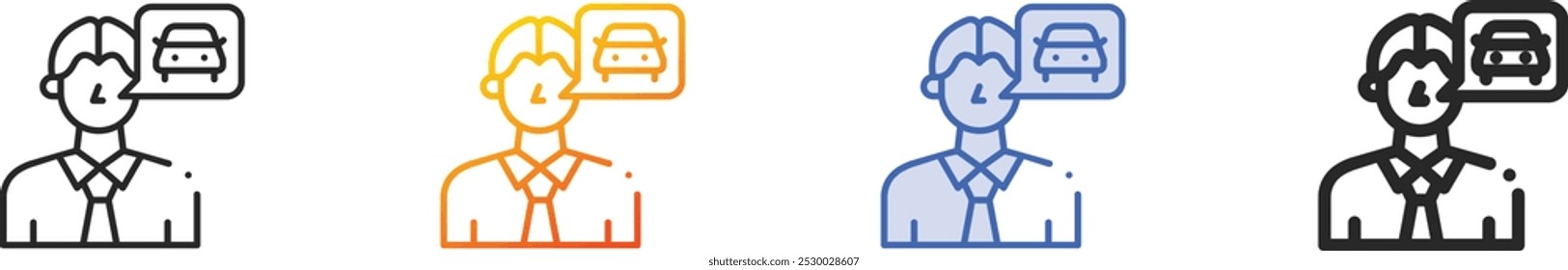 instructor icon.Thin Linear, Gradient, Blue Stroke and bold Style Design Isolated On White Background