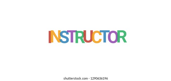 instructor-word-concept-colorful-instructor-on-stock-vector-royalty