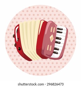 instrument accordion cartoon theme elements