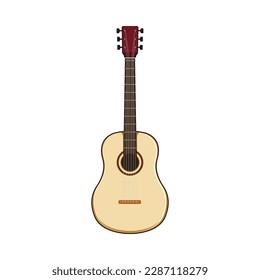 instrument acoustic guitar cartoon. musician rock, classic concert instrument acoustic guitar sign. isolated symbol vector illustration