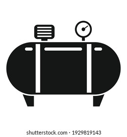 Icono del compresor de aire de instrumentos. Ilustración simple del icono vectorial del compresor de aire de instrumento para el diseño web aislado en fondo blanco