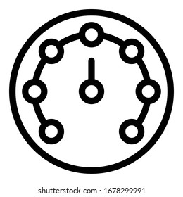 Instrument Barometer Symbol. Rahmeninstrument Barometer-Vektorillustration Symbol für Webdesign einzeln auf weißem Hintergrund