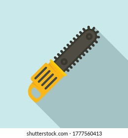 Instrument chainsaw icon. Flat illustration of instrument chainsaw vector icon for web design