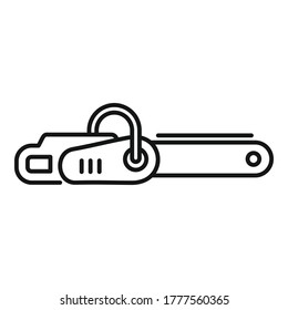 Instrument chainsaw icon. Outline instrument chainsaw vector icon for web design isolated on white background