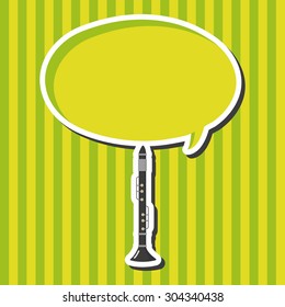instrument clarinet cartoon theme elements