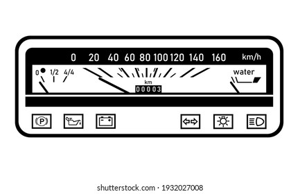 Instrument cluster of an old Soviet retro car