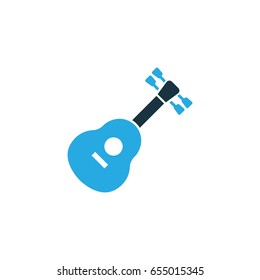 Instrument Colorful Icon Symbol. Premium Quality Isolated Guitar Element In Trendy Style.