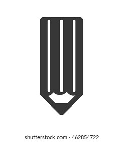 Instrument concept represented by pencil icon. Isolated and flat illustration