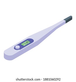 Instrument digital thermometer icon. Isometric of instrument digital thermometer vector icon for web design isolated on white background