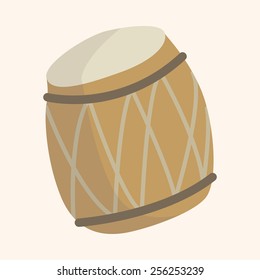 instrument drum cartoon theme elements