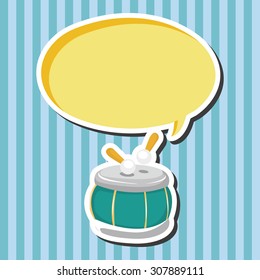 instrument drum cartoon theme elements