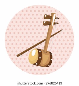 instrument erhu cartoon theme elements