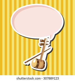 instrument erhu cartoon theme elements