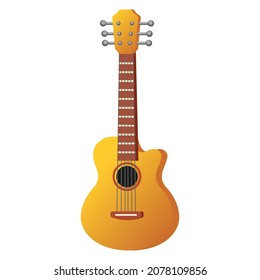 instrumento guitarra cartografía vector objeto aislado