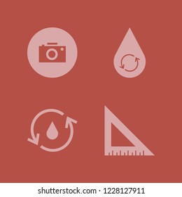 instrument icon. instrument vector icons set hydraulic energy, camera and ruler