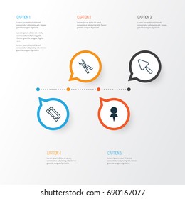 Instrument Icons Set. Collection Of Pliers, Location, Carpentry And Other Elements. Also Includes Symbols Such As Cutter, Location, Pruning.