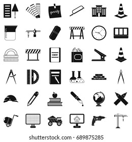 Instrument icons set. Simple style of 36 instrument vector icons for web isolated on white background