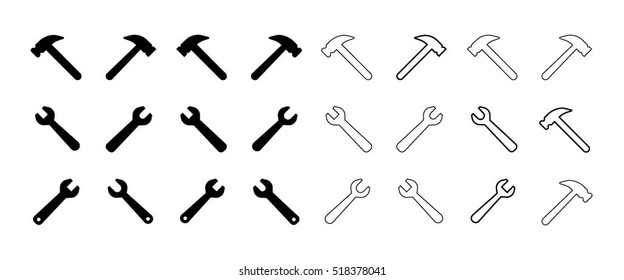Instrument icons set. Vector