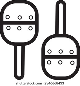 Instrument Maracas Musical Outline Icon