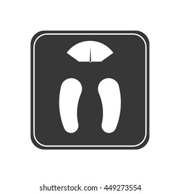 Instrument of measurement concept represented by scale icon. isolated and flat illustration 