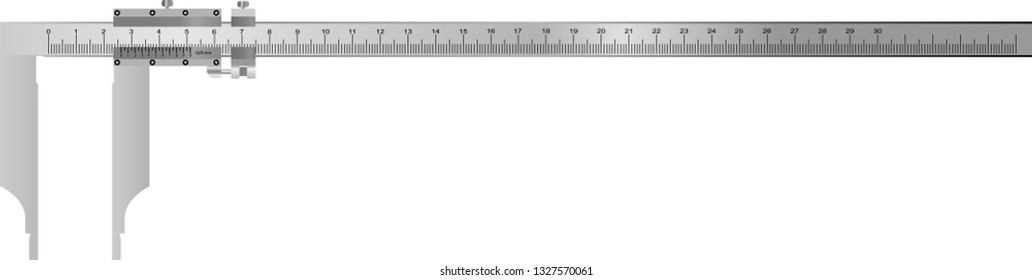 Instrument for measuring external and internal dimensions. Standard type of long scale caliper