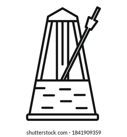 Instrument metronome icon. Outline instrument metronome vector icon for web design isolated on white background