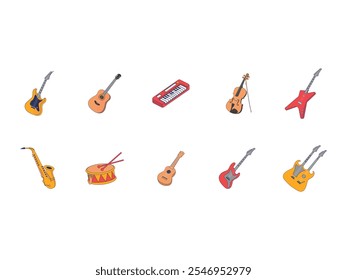 Instrument Music Design Element Set 