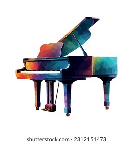 instrument musical majestic piano icon isolated