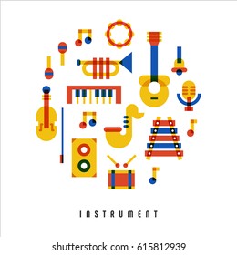 instrument object cellophane vector illustration flat design