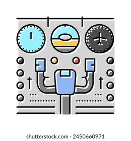 instrument panel aircraft color icon vector. instrument panel aircraft sign. isolated symbol illustration