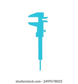 Instrumento para mediciones precisas. Calibre Vernier. Aislado sobre fondo blanco. 