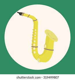 instrument saxophone cartoon theme elements