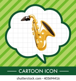 instrument saxophone cartoon theme elements