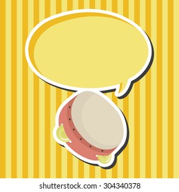 instrument tambourine cartoon theme elements
