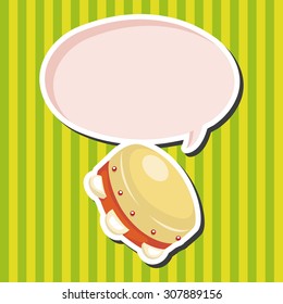 instrument tambourine cartoon theme elements