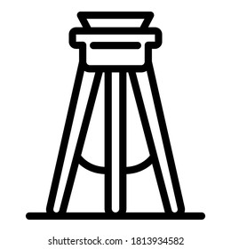Instrument Stativsymbol. Rahmeninstrument Stativ-Vektorsymbol für Webdesign einzeln auf weißem Hintergrund